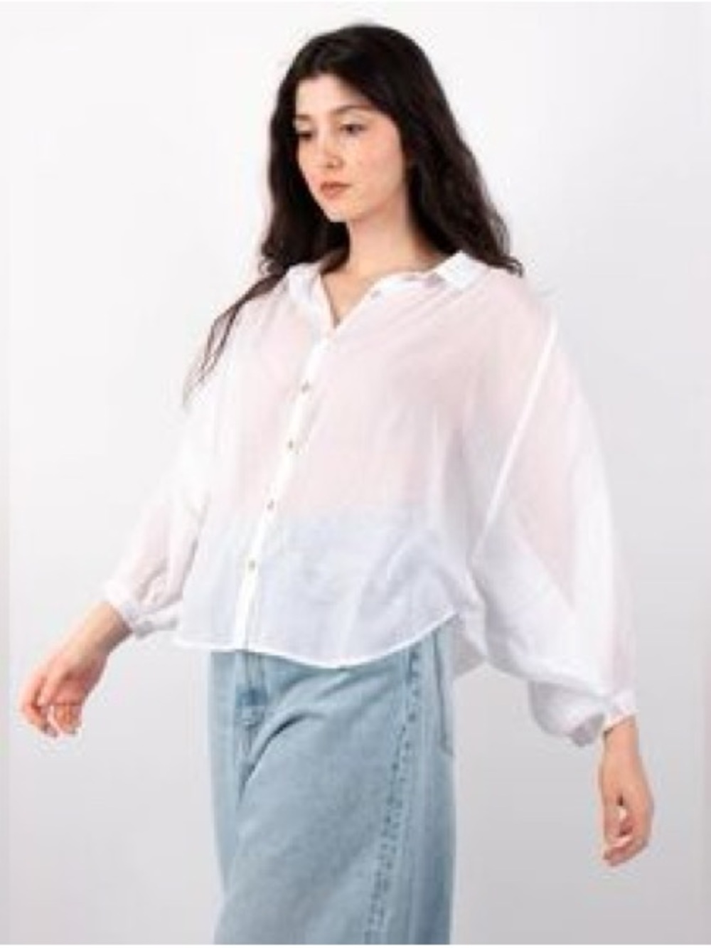 MOTHER Easy Breeze Top Size Small White Cotton Lightweight Blouse